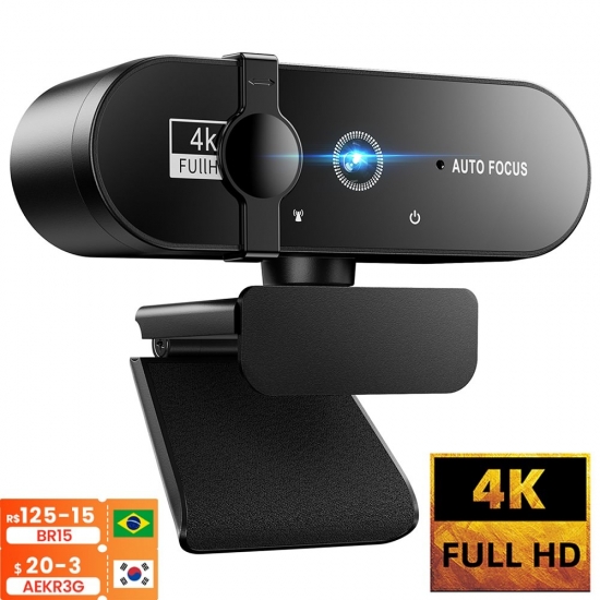 4K Webcam 1080P Mini Camera 2K Full Hd Webcam With Microphone  Autofocus Web Camera For Pc Computer Laptop Online Camera