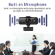 Webcam 2K Full Hd 1080P Web Camera Autofocus With Microphone Usb Web Cam For Pc Computer Mac Laptop Desktop Youtube Webcamera