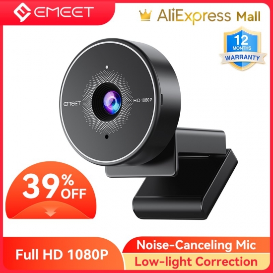 Webcam 1080P Hd Web Camera Usb Emeet C955 With Microphone -amp;Amp; Privacy Cover For Desktop-Meeting-Online Classes-Youtube-Skype