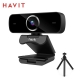 Havit 1080P Full Hd Usb Webcam W- Microphone Tripod Hd Web Camera For Pc Computer Mac Laptop Desktop Conference Game Mini Camera