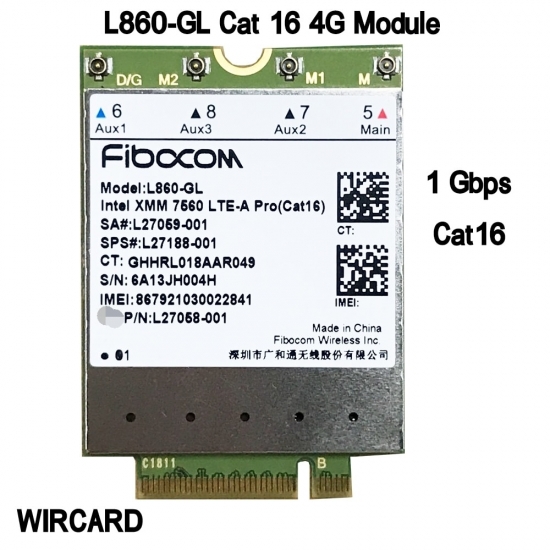 L860-gl Fdd-lte Tdd-lte Cat16 4G Module  4G Card Sps#L27188-001 4G Card For Hp Laptop