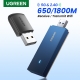 Ugreen Wifi Adapter Ac650 Ax1800 Wifi6-5 5G-amp;Amp;2-4G Wifi Card For Desktop Laptop Wifi Antenna Usb Ethernet Network Card Wifi Dongle