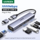 Ugreen Usb Ethernet Adapter 1000-100Mbps Usb3-0 Hub Rj45 Lan For Laptop Pc Xiaomi Mi Box Macbook Windows Usb-c Hub Network Card