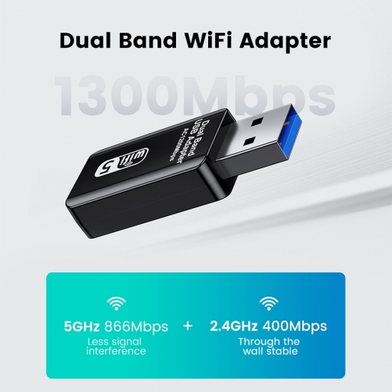 5Ghz Wifi Adapter Wi-fi Usb 3-0 Adapter Wi Fi Antenna Ethernet Adaptor Module For Pc Laptop Network Card 5G Wifi Dongle Receiver