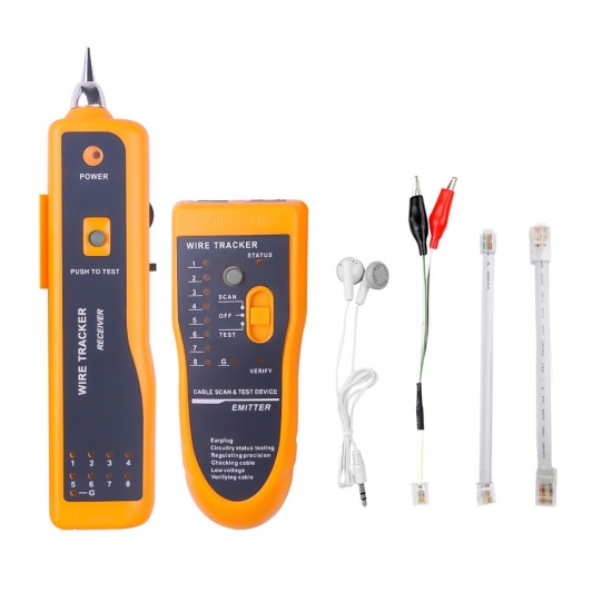 Kebidumei Tester Cat5 Cat6 Rj11 Rj45 Telephone Cable Tracker Tool Kit Wire Toner Lan Ethernet Network Cable Detector Line Finder