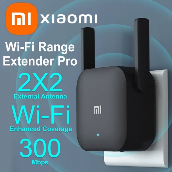 Xiaomi Repeater Wifi Pro Mi Amplifier Network Expander Router Power Extender Roteador 300M 2-4G 2 Antenna For Router Home Office