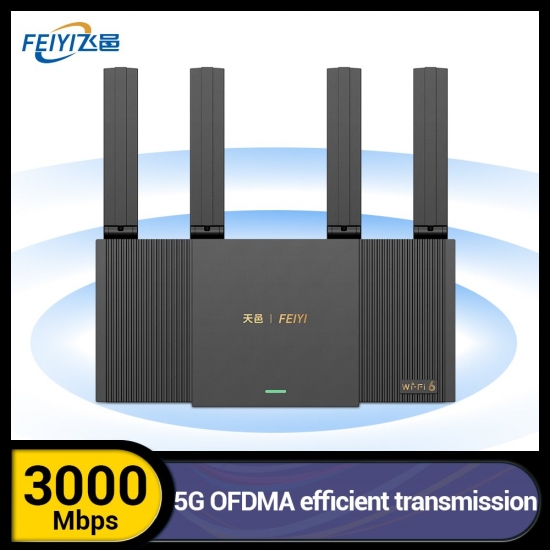 Feiyi Ax3000 Router Mesh Wifi Gigabit Wifi6 3000Mbps 2-4G 5Ghz Dual-band Wireless Signal Amplifier Repeate High Gain Antenna