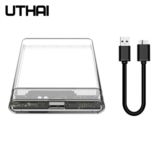 Uthai G06 Usb3-0-2-0 Hdd Enclosure 2-5Inch Serial Port Sata Ssd Hard Drive Case Support 6Tb Transparent Mobile External Hdd Case