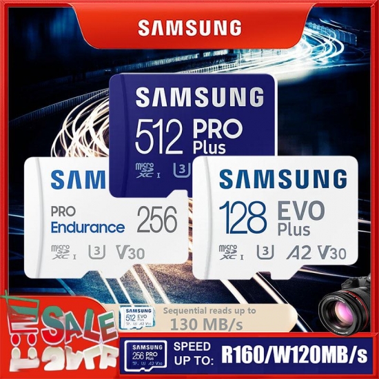 Samsung Evo Plus Memory Card 32Gb-Sdhc 64Gb-128Gb-256Gb-512Gb Sdxc Micro Sd-Tf Flash Cards Microsd Uhs-1 For Phone Drone Camera