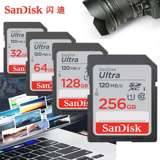 Sandisk Ultra Original Sd Card 32Gb Sdhc 64Gb 128Gb 256Gb 512Gb Sdxc Class10 Memory Card C10 Ush-1 Support For Camera Car Dv Slr