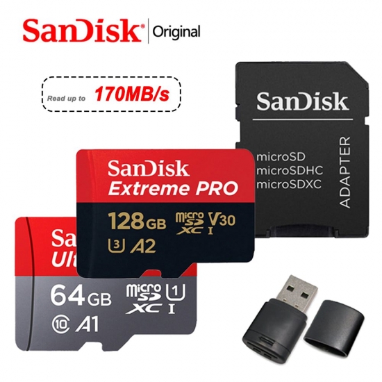 Sandisk Ultra 256Gb Micro Sd 128Gb Memory Card 64Gb 32Gb Micro Sd Card Sd-Tf Flash 512Gb 1Tb 400Gb Microsd For Phone Extreme Pro
