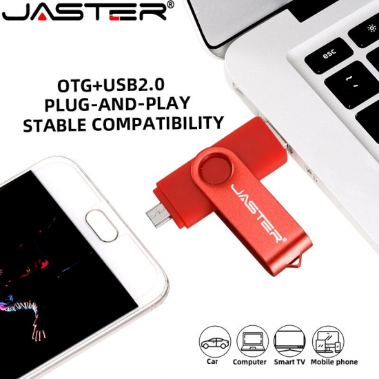 3 In 1 Usb Flash Drive Otg High Speed Pen Drive 64Gb 32Gb Type-c Adapter Gift 16Gb 8Gb Micro Usb Stick Red External Storage 4 Gb