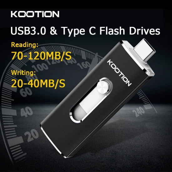 Kootion U21 Type C Usb Flash Drives 32Gb 64Gb 128Gb 256Gb Otg Pen Drive Memory Stick Usb Key 3-0 Pendrive For Android Pc Laptop