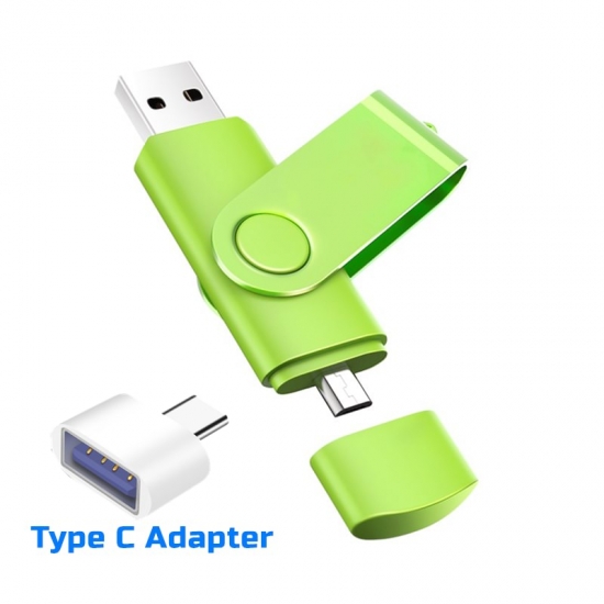 3 In 1 Metal Otg 128Gb 64Gb Flash Drive Usb 2-0 32Gb Pen Drives 16Gb Memory Stick Gifts Type C Adapter 8Gb U Disk 4Gb
