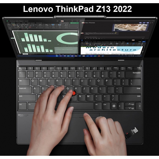 Senior Laptop Lenovo Thinkpad Z13 With Amd R7 6860Z 16Gb Lpddr5 6400Mhz 512Gb Radeon 13-3 Inch 2-8K Oled Backlit Touch Screen