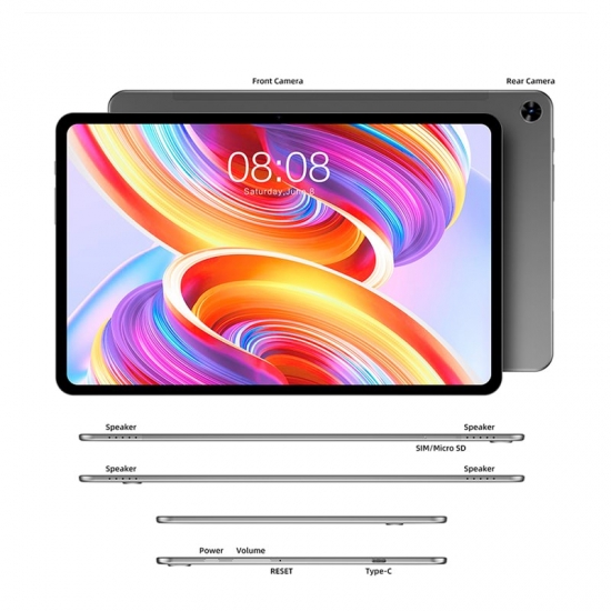 Teclast T50 2023 11-amp;Quot; 2K Tablet Android 12 2000X1200 8Gb Ram 128Gb Rom Unisoc T616 Octa Core 4G Network Type-c 18W Fast Charging