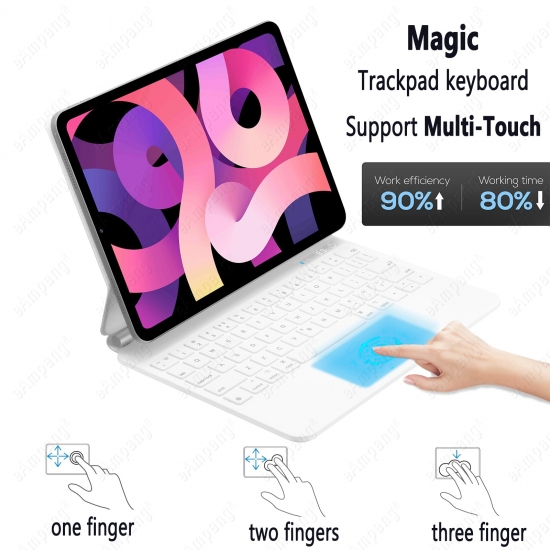 Magic Backlight Keyboard For Ipad 10 10Th Pro 11 12-9 2022 2021 2020 Air 4 5 10-9 Case Keyboard Spanish Korean Azert Arabic Ru