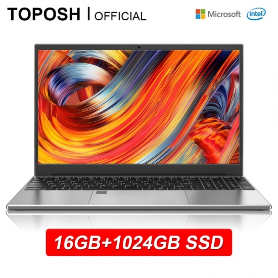 Toposh Laptop 15-6 Inch Intel N5095 16Gb Ram 512Gb Ssd Business Office Netbook Windows 10 11 Gaming Notebook Gamer Pc Portable