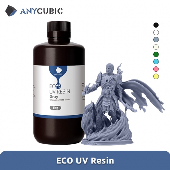 Anycubic Eco Uv Resin For Lcd 3D Printer Low Odor Safety 405Nm Uv Plant-based Resin High Precision Quick Curing