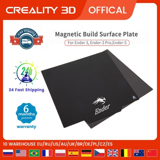 Creality 3D Original Flexible Magnetic Build Surface Plate Pads Ender-3-Ender-3 Pro-Ender-5-Ender 3V2 Heated Bed Parts Hot Bed