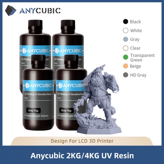 Anycubic 405Nm Uv Resin For Lcd 3D Printer Photon Mono X 6K Photon M3 Max Uv Sensitive Resin 2Kg 4Kg Liquid Printing Materials