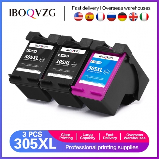 Iboqvzg 305Xl Compatible Ink Cartridge Replacement For Hp 305 Xl Hp305 For Hp Deskjet 2320 2710 2720 2730 1210 1215 Printer
