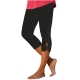 CZHJS Womens Solid Color Crop Pants Clearance Comfy 2023 Summer Trousers Capris Baggy Slacks Light Weight Fit Wide Leg Beach Trousers Fashion High Waist Black L