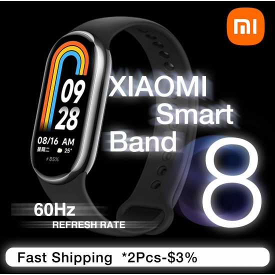 Xiaomi Mi Band 8 Blood Oxygen 1-62 Amoled Screen Fitness Bracelet Miband8 60Hz Fitness Traker Heart Rate Monitor Mi Smart Band