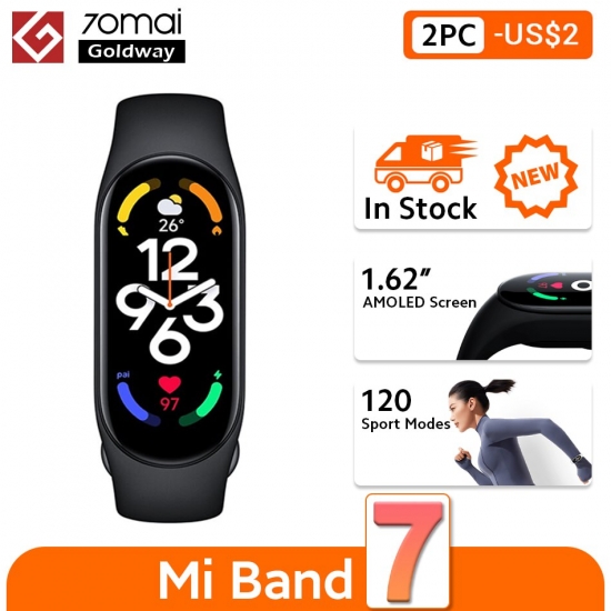 New Xiaomi Band 7 Smart Bracelet 8 Color 1-62-amp;#39;-amp;#39; Amoled Screen Miband 7 Blood Oxygen Fitness Tracker Bluetooth Wristband Mi Band