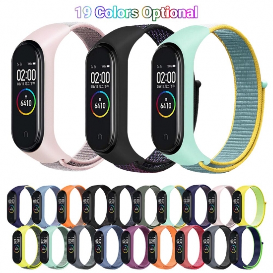 Smart Accessories - 19 Colors Nylon Strap For Xiaomi Miband 4 5 6 7 Sport Wristband Breathable Replacement Band Straps For Xiaomi Mi Band 7 6 5 4