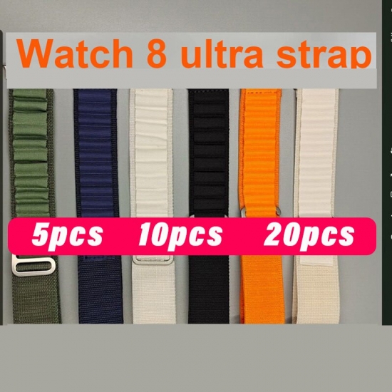 Smart Accessories - 5 Pcs 10 Pcs Nylon Alpine Strap For Smart Watch Ultra Band For Watch Serie 8 7 Watchband Bracelet Strap 49Mm 45Mm Nylon Strap