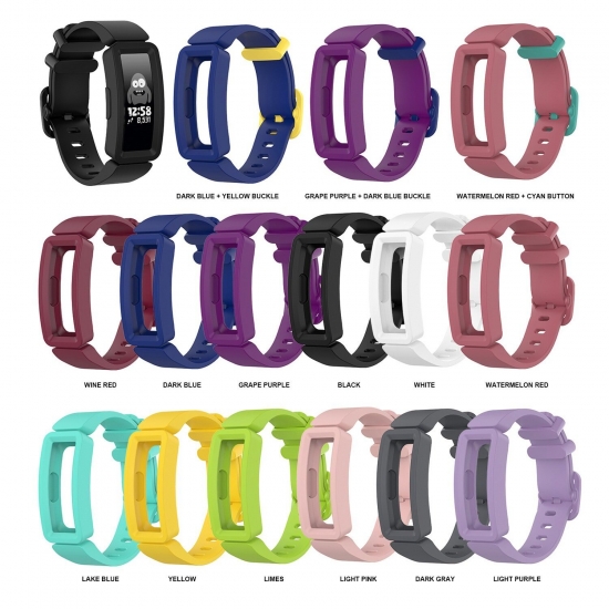 Smart Accessories - Strap For Fitbit Ace 2 Anti-lost Official Rubber Strap Inspire - Inspire Hr Protective Case Strap Fitness Replacement Wristband