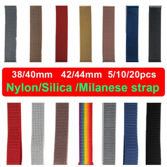 Smart Accessories - 44Mm Milanese Strap Band For Smart Watch Series 8 38Mm Nylon Silica Wrist Bracelet Series 7 Fit For W28 Pro W68 Dt8 U9 Ultra