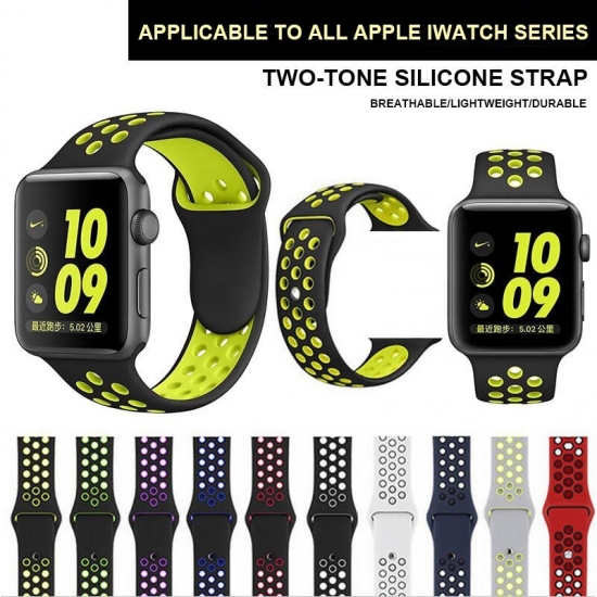 Smart Accessories - Silicone Strap For Apple Watch Band 38Mm 42Mm 44Mm 40Mm Iwatch Series 3 4 5 6 Se 2 1 Accessories Sports Bracelet Watchband
