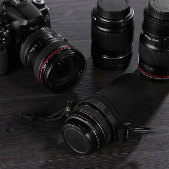 Camera Lens Pouch Bag Neoprene Waterproof Soft Video Camera Lens Pouch Bag Case For Canon Sony For Most Digital Slr Camera