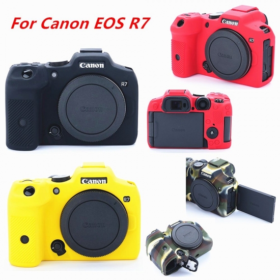 Soft Silicone Skin Case Protective Cover Dslr Camera Bag For Canon Eos R7 R6 R5 R Rp 70D 80D 4000D T100 7D Mark Ii 7Dii 7D2