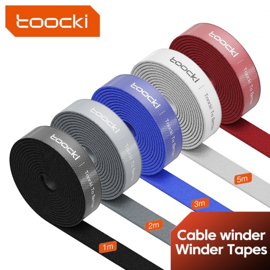 Toocki 5M Cable Organizer Cable Management Wire Winder Tape Earphone Mouse Cord Management Protector For Iphone Xiaomi Samsung