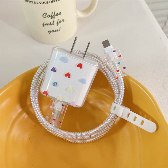 Charger Protector For Apple 18W-20W Us Charger For Iphone Lightning Cable Bites Organizer Wrap Anti-bite Line Cord Winding Wire