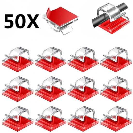 10-50Pcs Cable Organizer Clips Cable Management Wire Manager Cord Holder Usb Charging Data Line Bobbin Winder Wall Mounted Hook