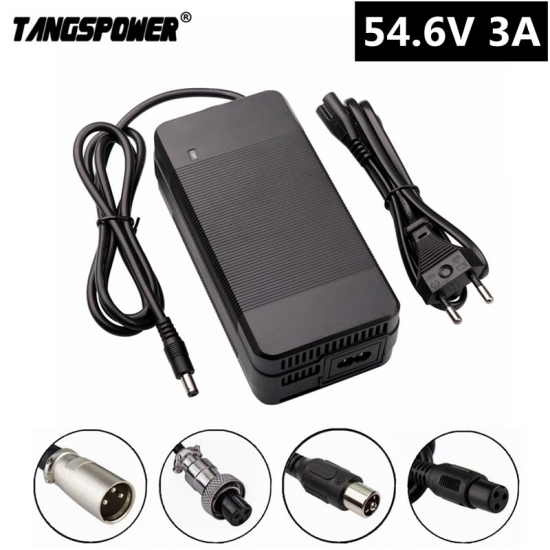 Tangspower 54-6V 3A Lithium Battery Charger 54-6V3A Electric Bike Charger For 13S 48V Li-ion Battery Pack Charger High Quality