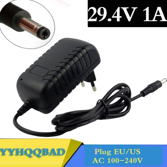 29-4V 1A Polymer Lithium Battery Charger Ac100-240V Dc 5-5Mm*2-1Mm Portable Charger Eu-Au-Us-Uk Plug