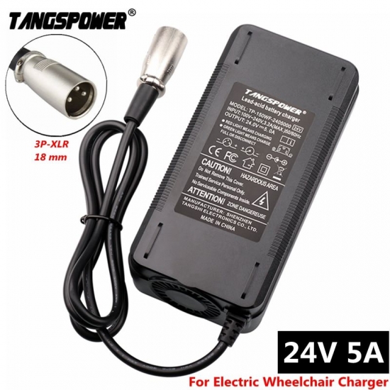 24V 5A Lead Acid Battery Charger For 28-8V Electric Wheelchair Golf Cart Lead-acid Charger 3-pin Xlr Connector Fast Charging