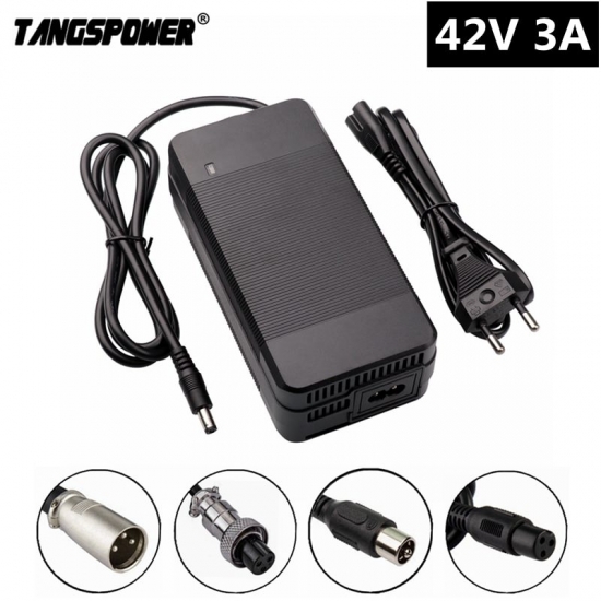 42V 3A lithium battery charger for 10S 36V li-ion battery pack electric scooter electric bike charger Connector DC-XLR-RCA-GX16