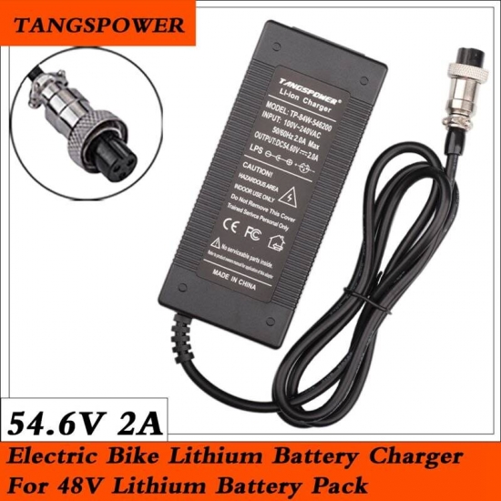 Tangspower 54-6V 2A Battery Charger For 13Series 48V 2A Charger Kugoo M4 Pro Electric Bike Lithium Battery Charger Withgx16 Plug