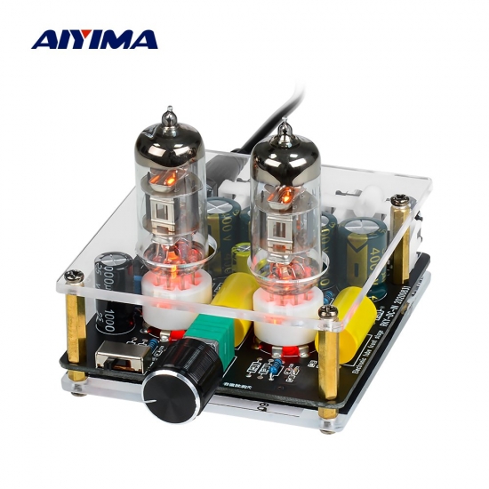 Aiyima Upgraded 6K4 Tube Preamplifier Amplifiers Hifi Tube Preamp Bile Buffer Auido Amp Speaker Sound Amplifier Home Theater Diy