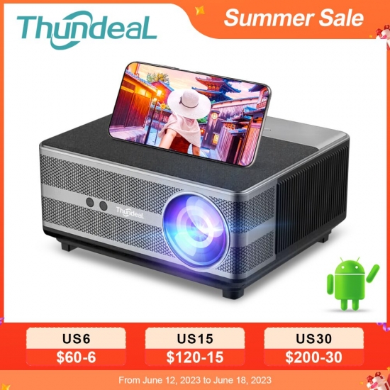 Thundeal Full Hd 1080P Projector Td98 Wifi Led 2K 4K Video Movie Smart Td98W Android Projector Pk Dlp Home Theater Cinema Beamer