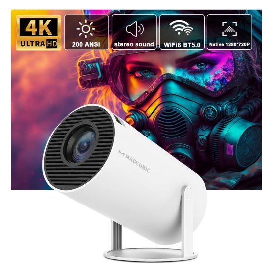 Transpeed Projector 4K Android 11 Dual Wifi6 200 Ansi Allwinner H713 Bt5-0 1080P 1280*720P Home Cinema Outdoor Portable Projetor