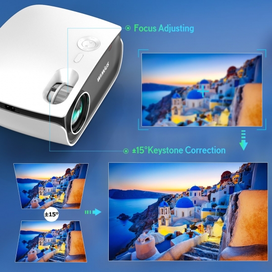K5 Projectors Wifi Bluetooth Mini Portable Projector 4K Full Hd Video Projector 1080P Beamer Mirroring For Hometheater