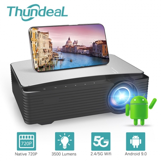 Thundeal Yg650 K25 Projector Full Hd 1080P Big Screen Yg650W Android Wifi Beamer 2K 4K 3D Video Portable Projector Home Theater