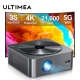 Ultimea 5G Wifi Projector Smart Real 1080P Full Hd Movie Proyector Support 4K Video Projector Home Theater Bluetooth Projectors